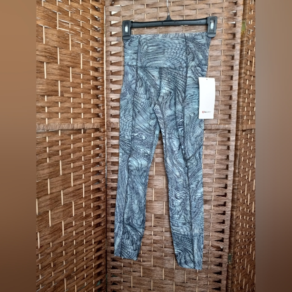 Lululemon Fast and Free HR Tight 25" Leggings Dimensional Icing Blue